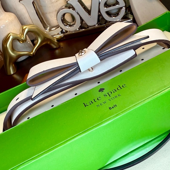 NWT! Kate Spade Off White Bow Accent Belt - Picture 7 of 8